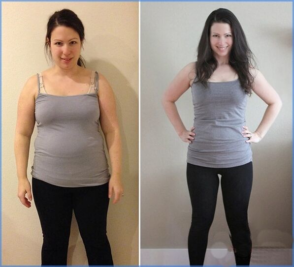 Момиче преди и след спазване на ефективна смути диета